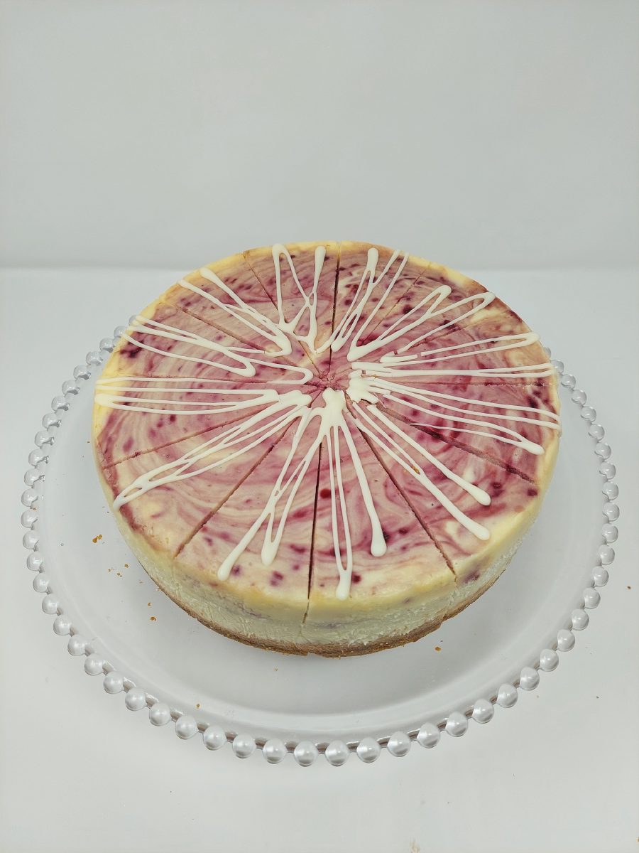 9 Inch Raspberry White Chocolate Cheesecake