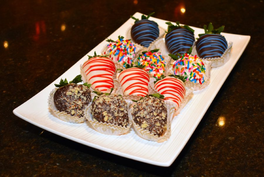 12 Pack Assorted Chocolate Covered Strawberries – White Chocolate, Milk Chocolate & Almond