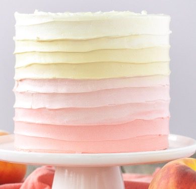 Signature Cake - Ombre - 6" Round - Funfetti, Filled with triple berry mousse and Vanilla Icing